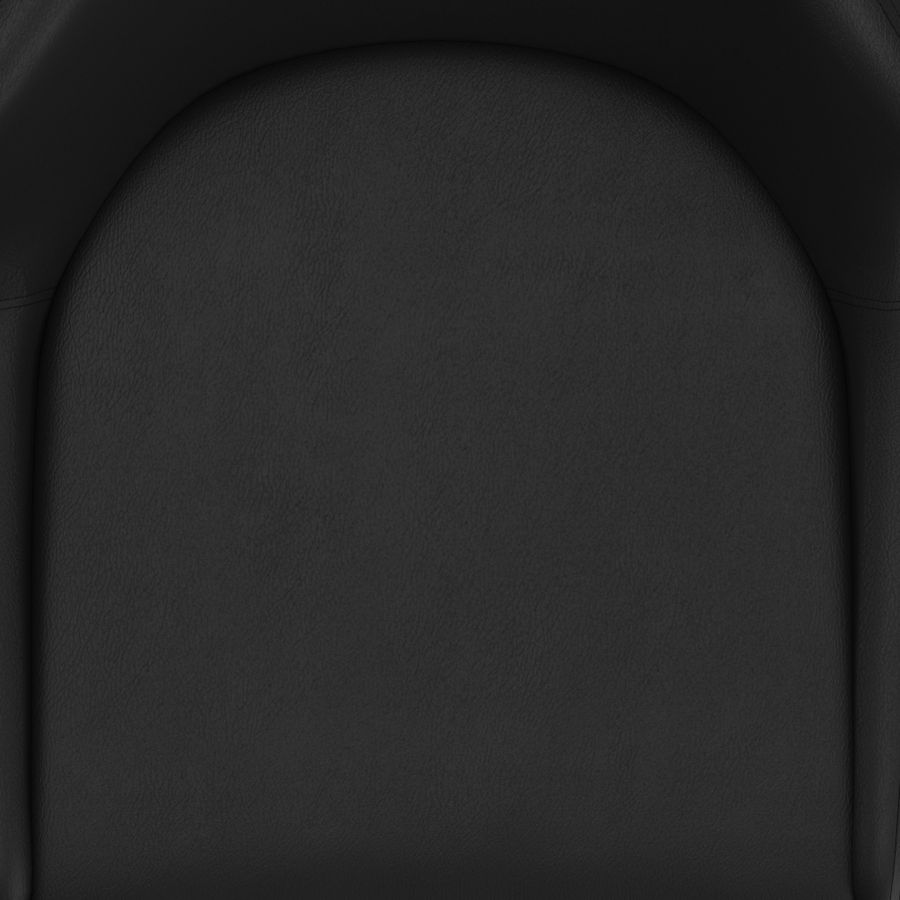 Black Faux Leather Stool - Set of 2