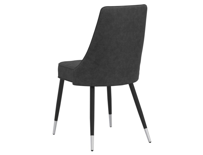 Vintage Grey and Black Dining Chair (Set of 2)