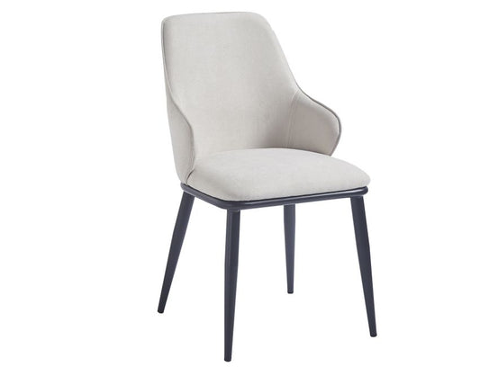 Beige and Black Dining Chair (Set of 2)