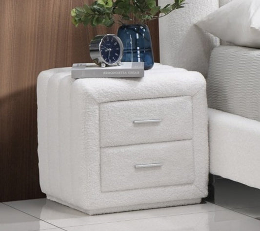 White Teddy Nightstand