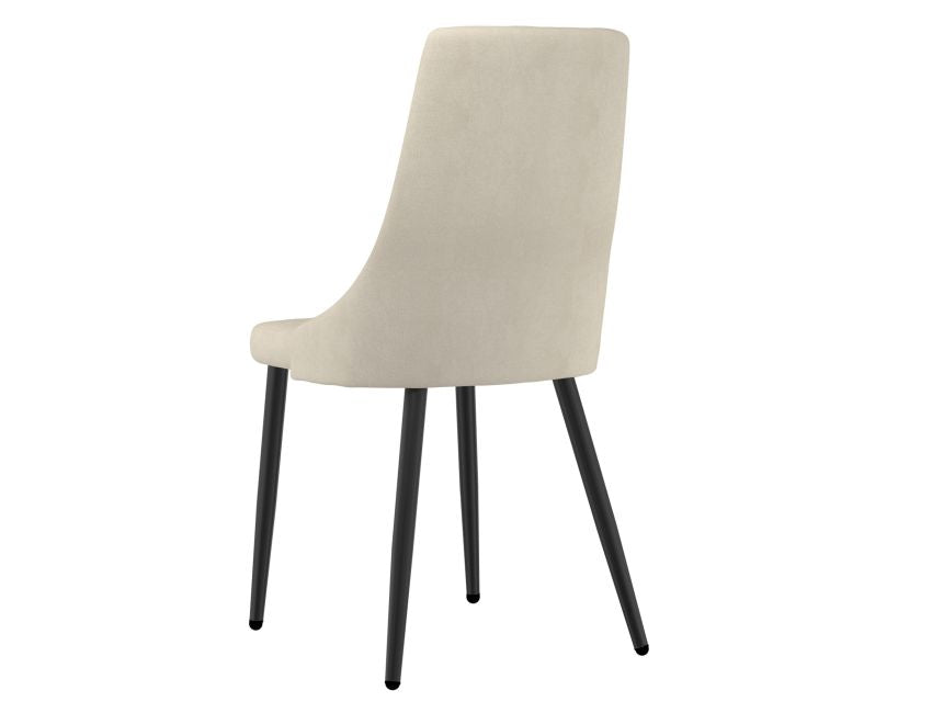 Beige and Black Dining Chair (Set of 2)