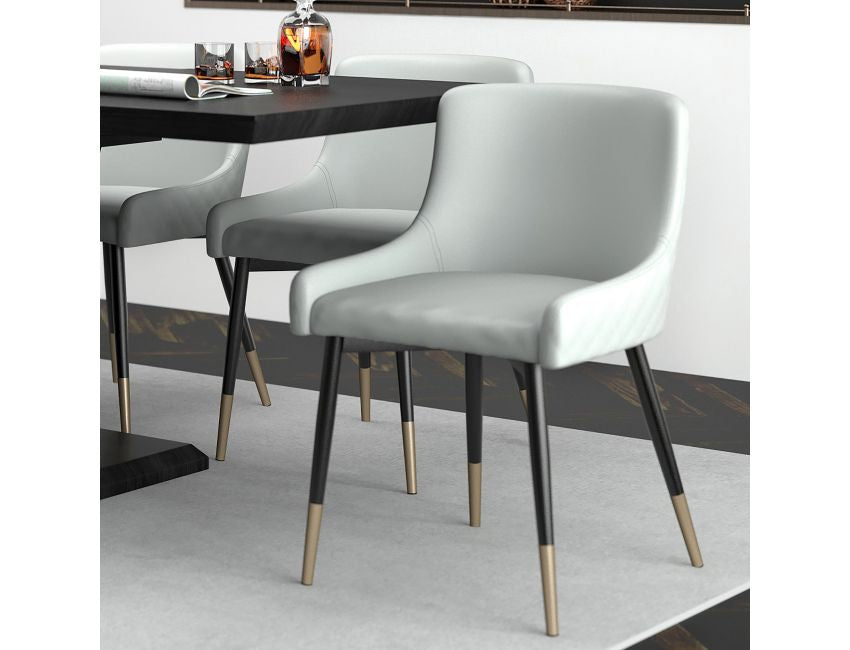 Grey and Black Dining Chair (Set of 2)