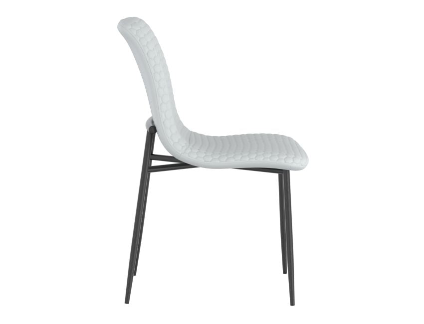 Light Grey Faux Leather Dining Chair (Set of 2)