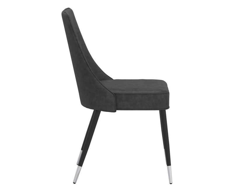 Vintage Grey and Black Dining Chair (Set of 2)