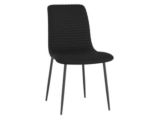 Black Faux Leather Dining Chair (Set of 2)