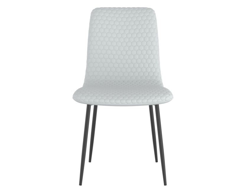 Light Grey Faux Leather Dining Chair (Set of 2)