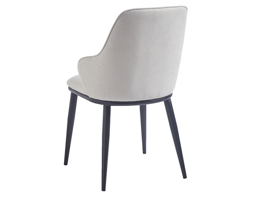 Beige and Black Dining Chair (Set of 2)