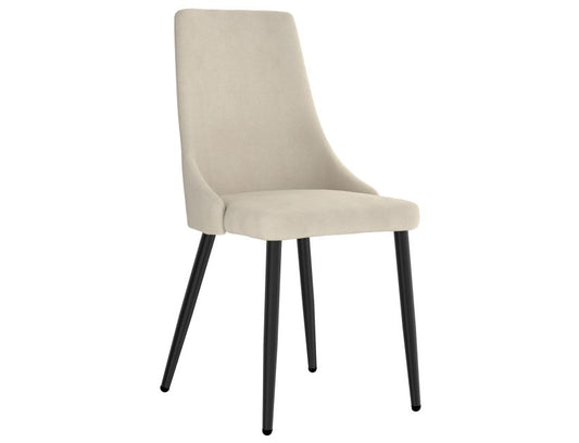 Beige and Black Dining Chair (Set of 2)