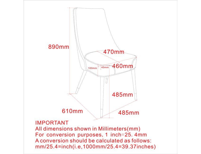Beige and Black Dining Chair (Set of 2)