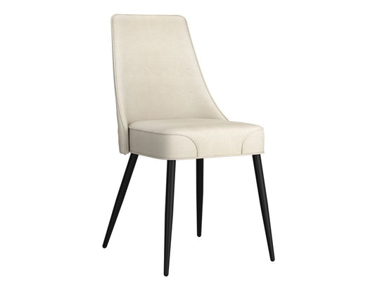 Beige and Black Dining Chair (Set of 2)