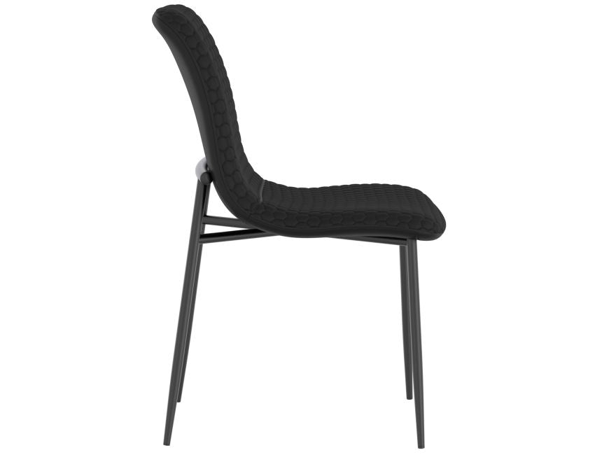 Black Faux Leather Dining Chair (Set of 2)