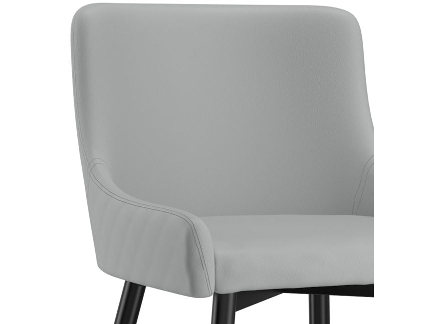 Grey and Black Dining Chair (Set of 2)