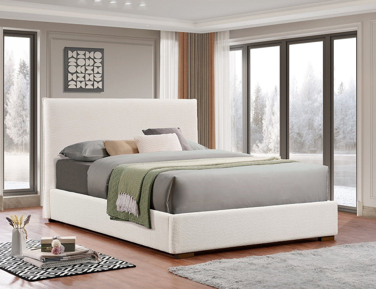 White Fabric Bed