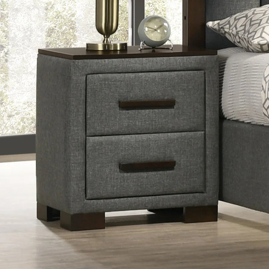 Grey Fabric Nightstand