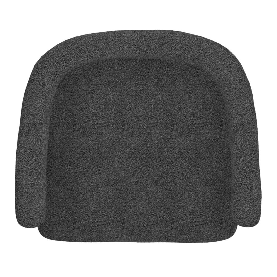 Charcoal Boucle and Black Dining Chair (Set of 2)