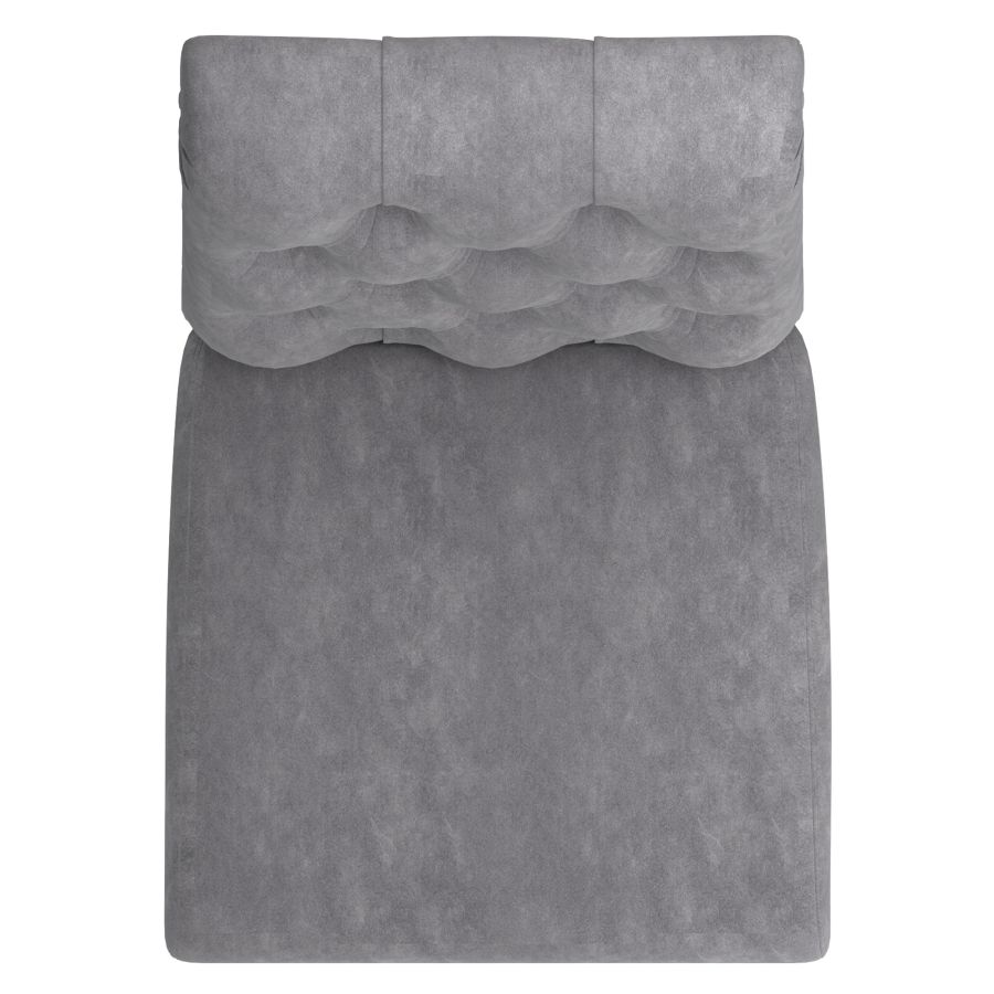 Grey Velvet Dining Chairs with Rolled Back Design (Set of 2)