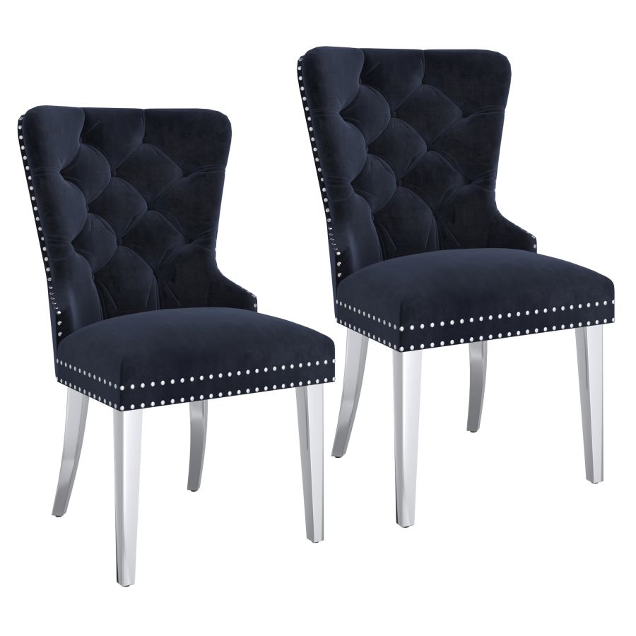 Velvet Dining Chairs (Set of 2)
