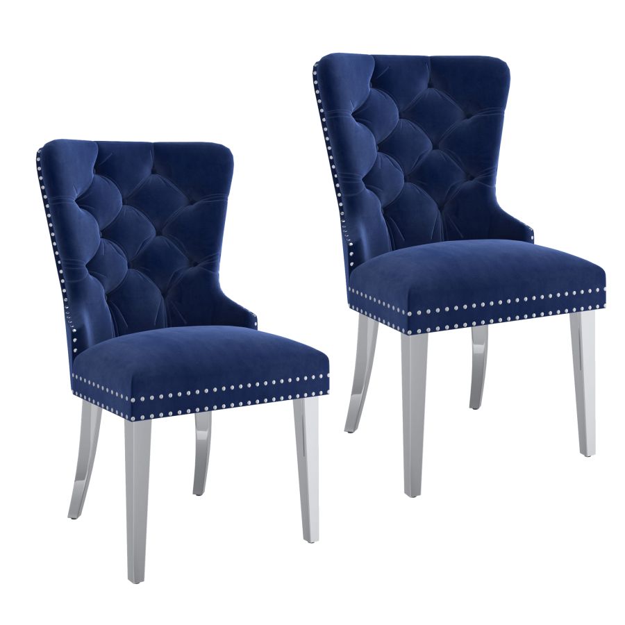 Velvet Dining Chairs (Set of 2)
