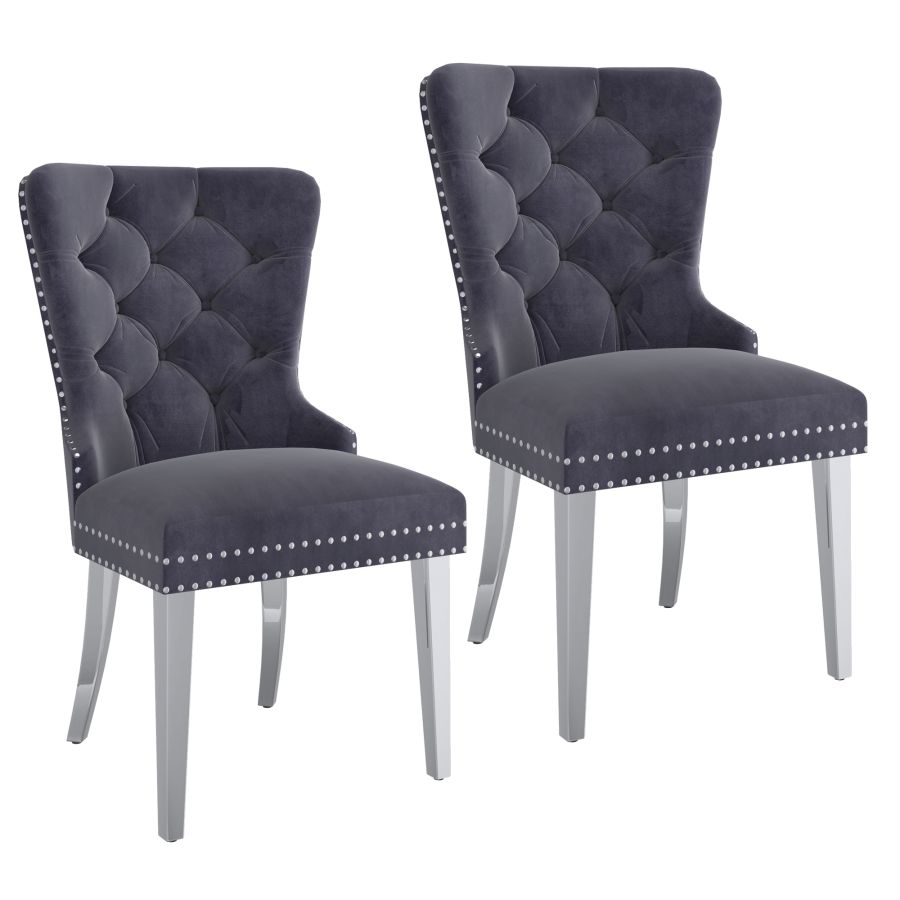 Velvet Dining Chairs (Set of 2)