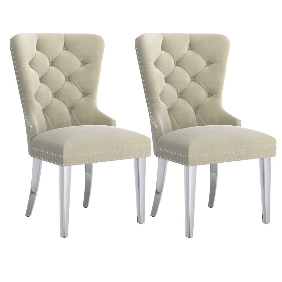 Velvet Dining Chairs (Set of 2)