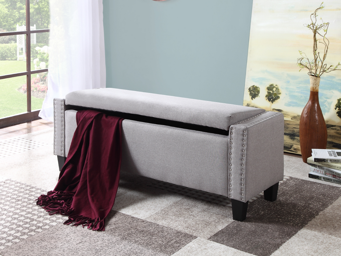 Fabric Storage Bench