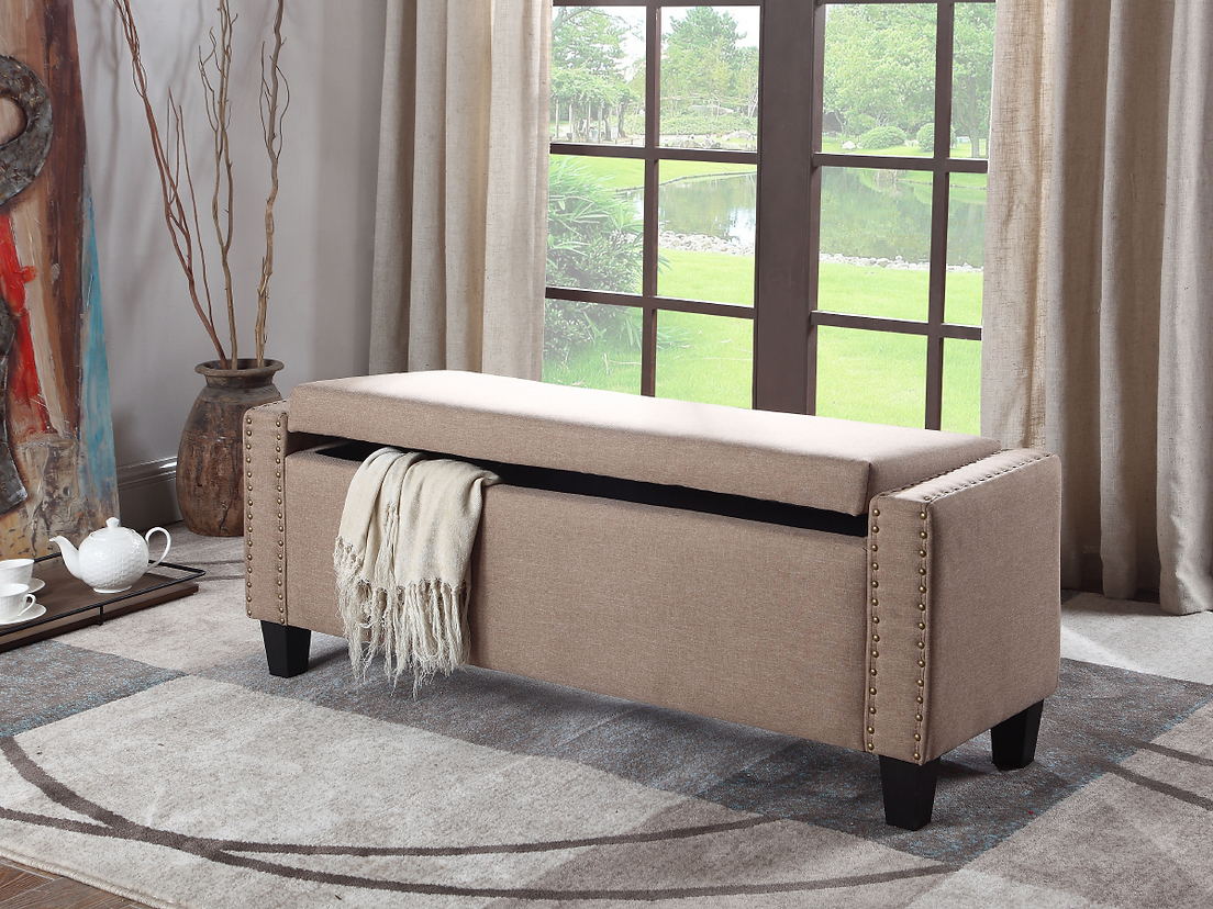 Fabric Storage Bench