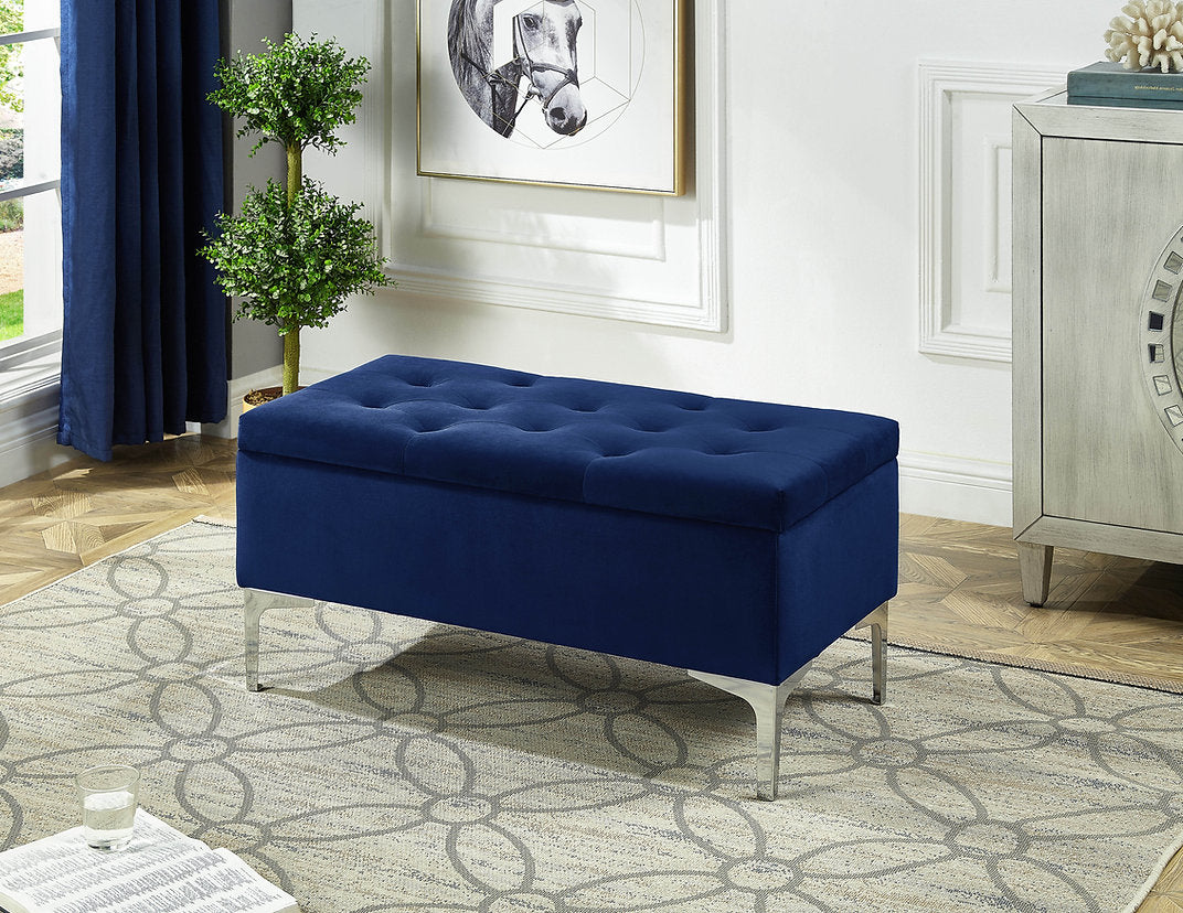 Velvet Storage Bench