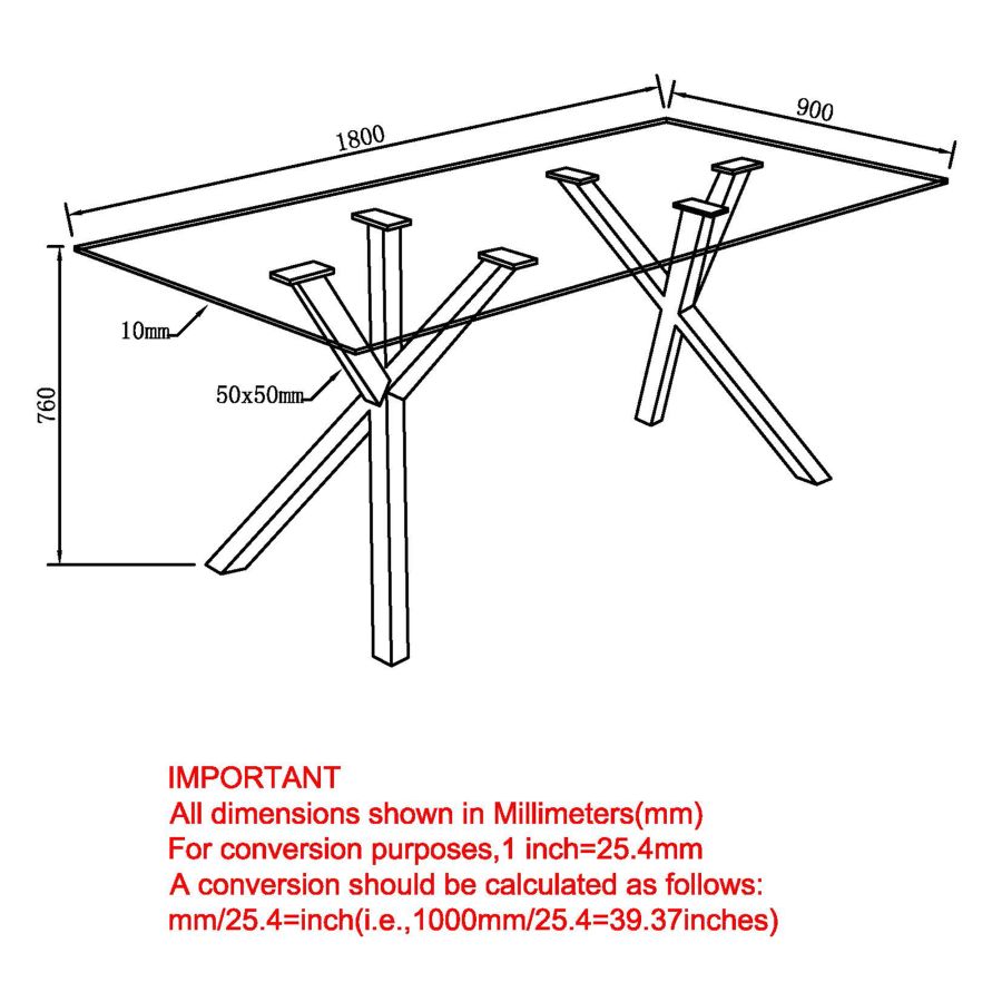 Geometric Glass Table