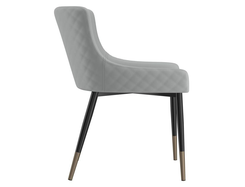 Grey and Black Dining Chair (Set of 2)