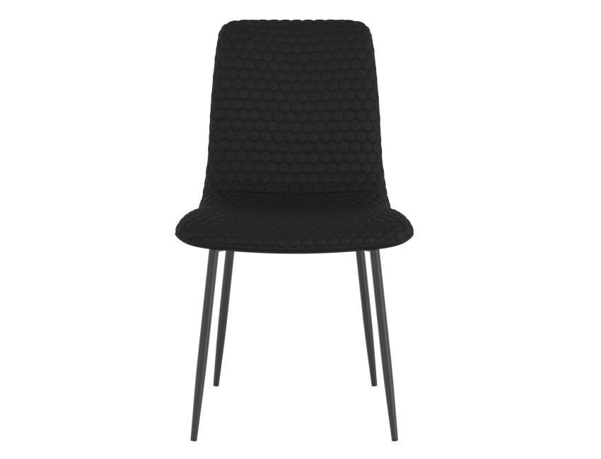 Black Faux Leather Dining Chair (Set of 2)