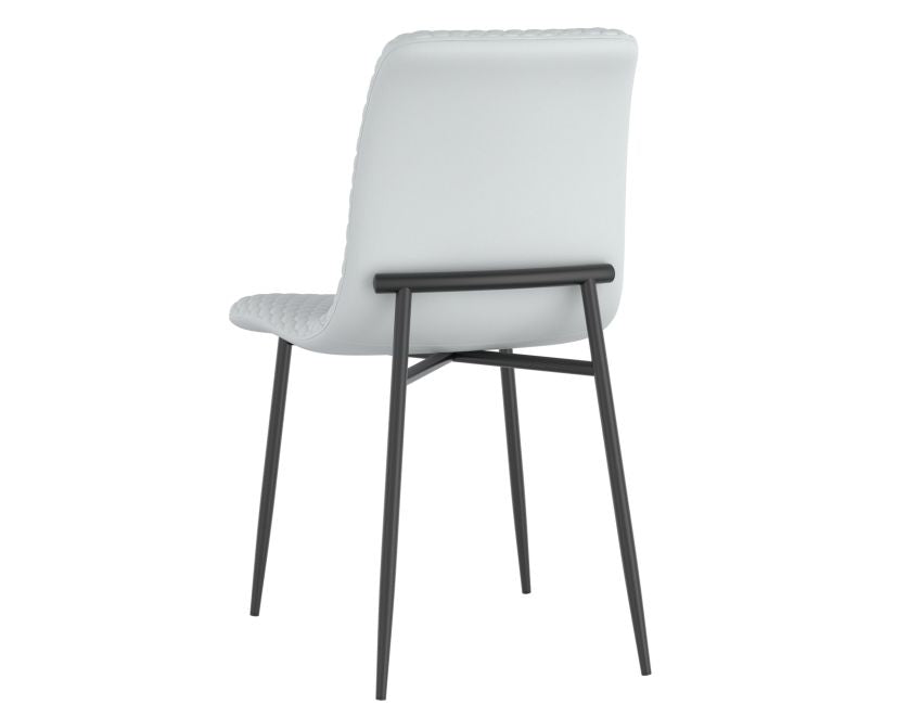 Light Grey Faux Leather Dining Chair (Set of 2)