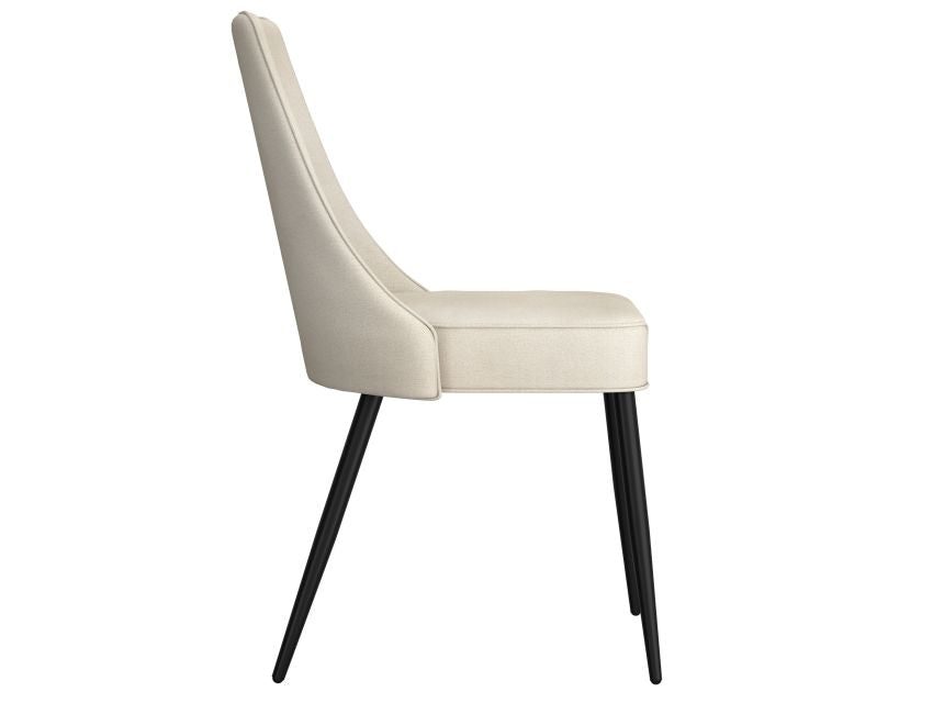 Beige and Black Dining Chair (Set of 2)