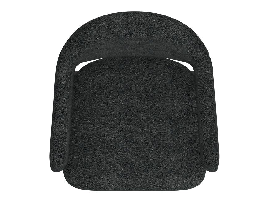 Charcoal Fabric and Black Dining Chair (Set of 2)