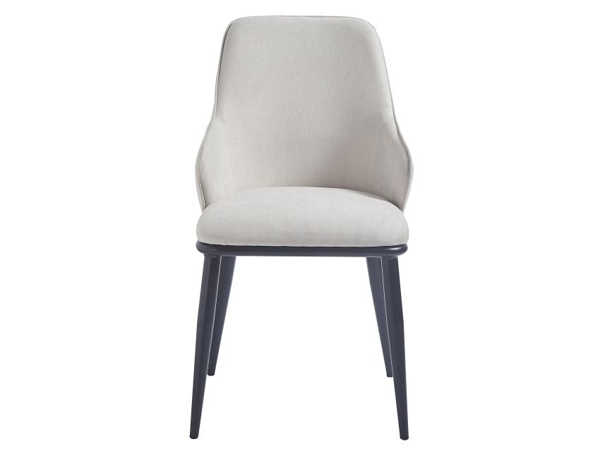 Beige and Black Dining Chair (Set of 2)