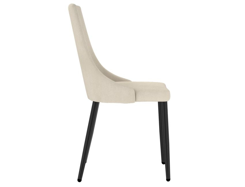 Beige and Black Dining Chair (Set of 2)