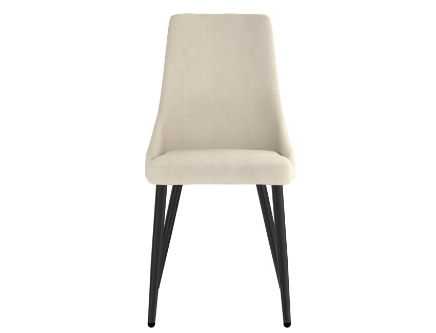 Beige and Black Dining Chair (Set of 2)