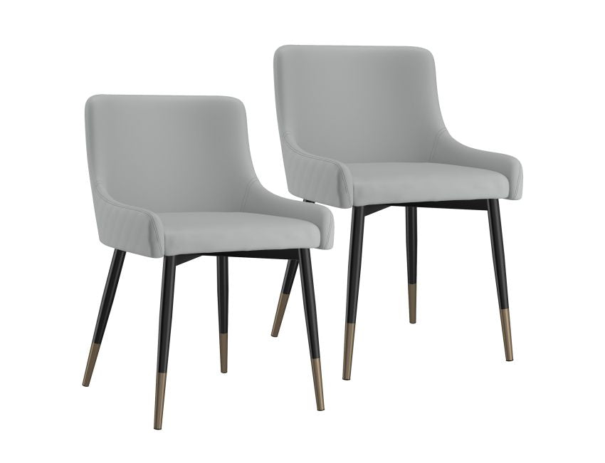 Grey and Black Dining Chair (Set of 2)