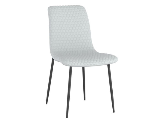 Light Grey Faux Leather Dining Chair (Set of 2)
