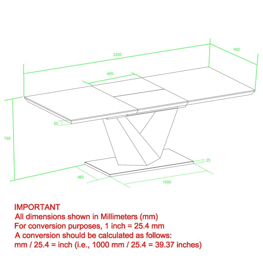 Dining Table with Extension